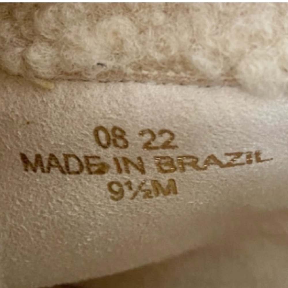 Jack Rogers Sophie Suede Sherpa Bootie Natural Oak Women's Size 9.5 - Picture 6 of 7